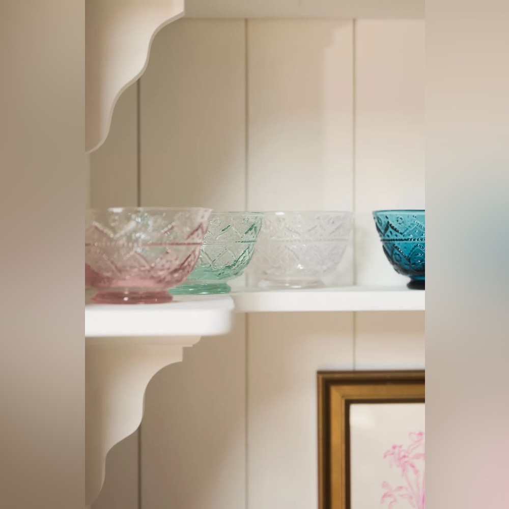 Anthropologie THE BOMBAY HANDBLOWN GLASS CEREAL BOWLS, SET OF 4 Style 91148932 - Picture 2 of 3
